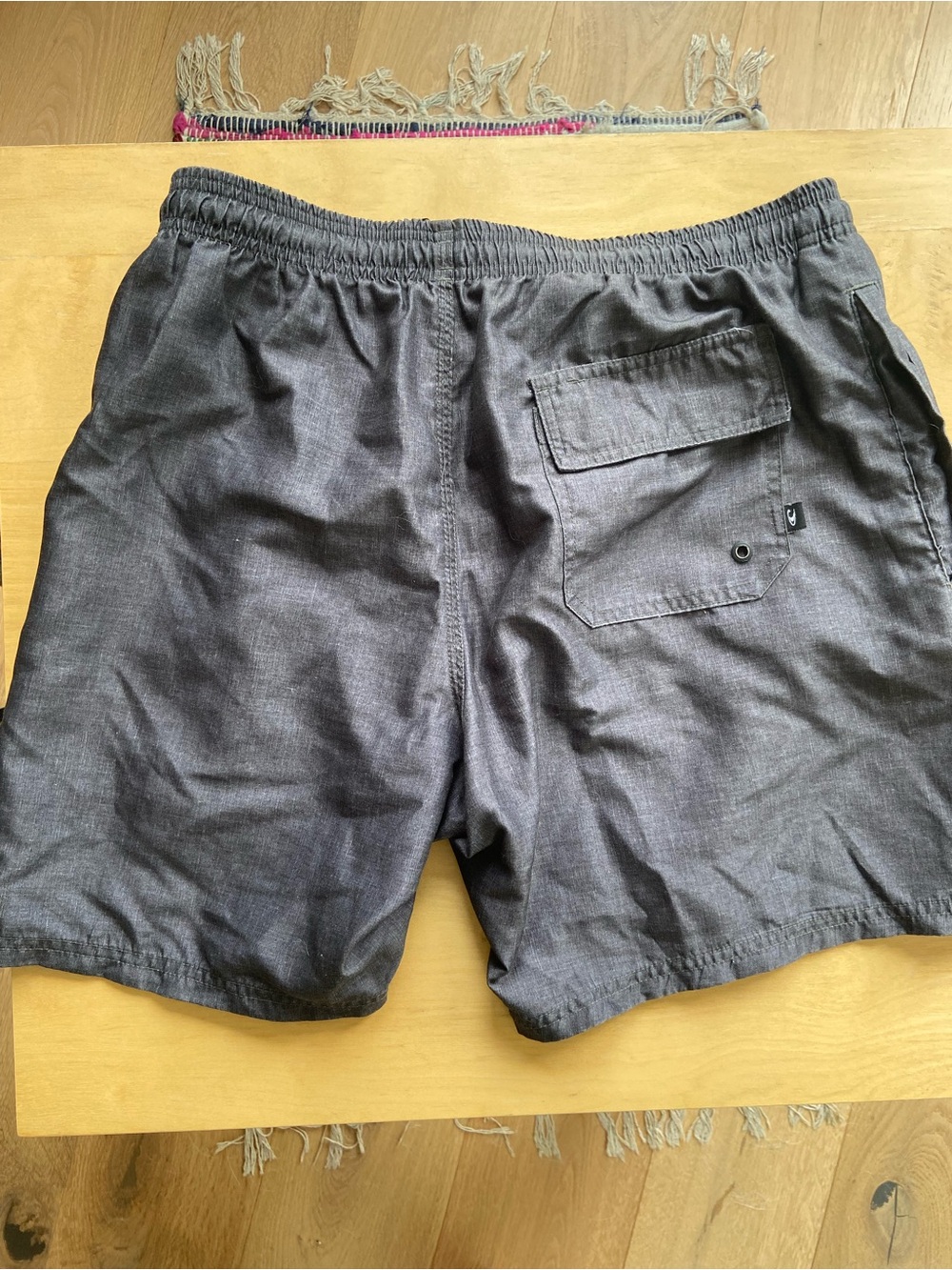 O'Neill Men's Dark Gray Elastic-Waist Swim Trunks